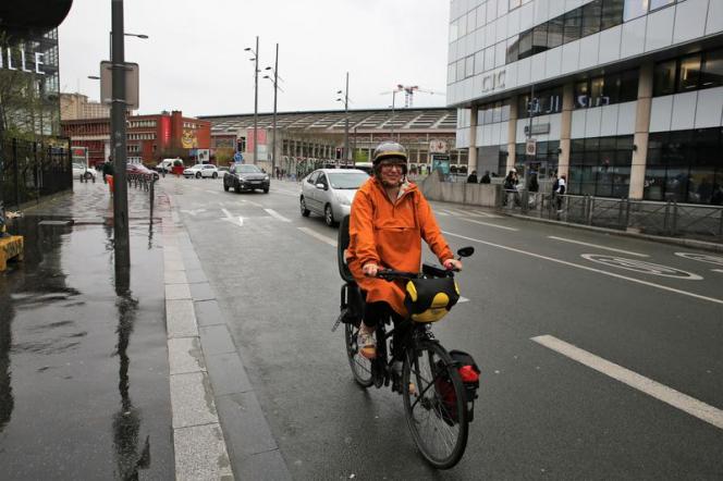Virginie Mertz, 39, takes her bike then the train, sometimes the metro, to get to her work in Roubaix.