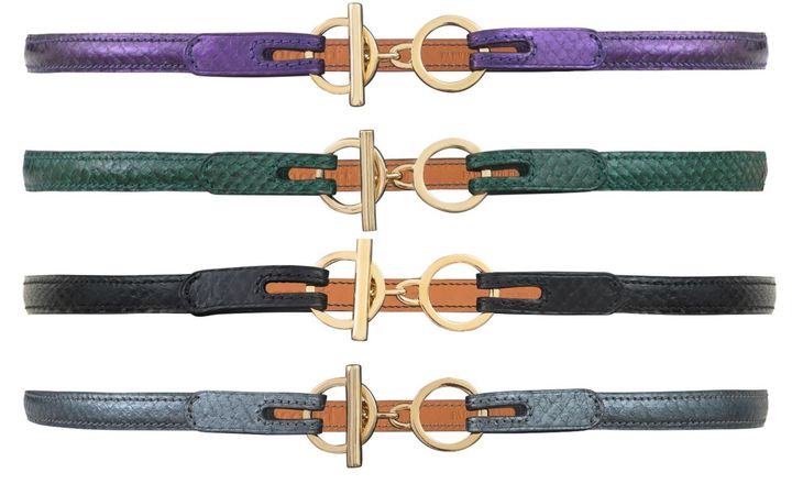 Vaincourt belts are made from salmon skin.  The Ictyos tannery favors vegetable tannins composed of leaves, roots or fruits to minimize the impact on deforestation.  (Courtesy of Vaincourt)